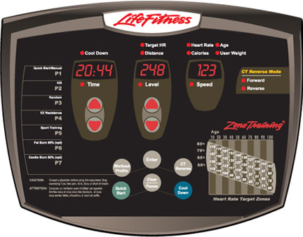 Life Fitness X5 Elliptical Console