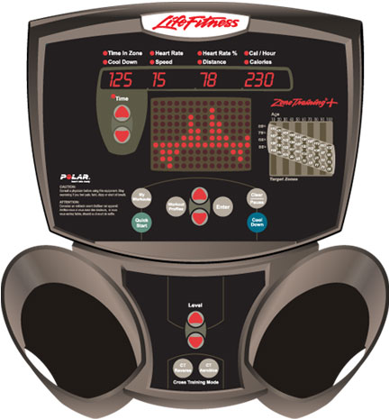 Life Fitness X5i Elliptical Console